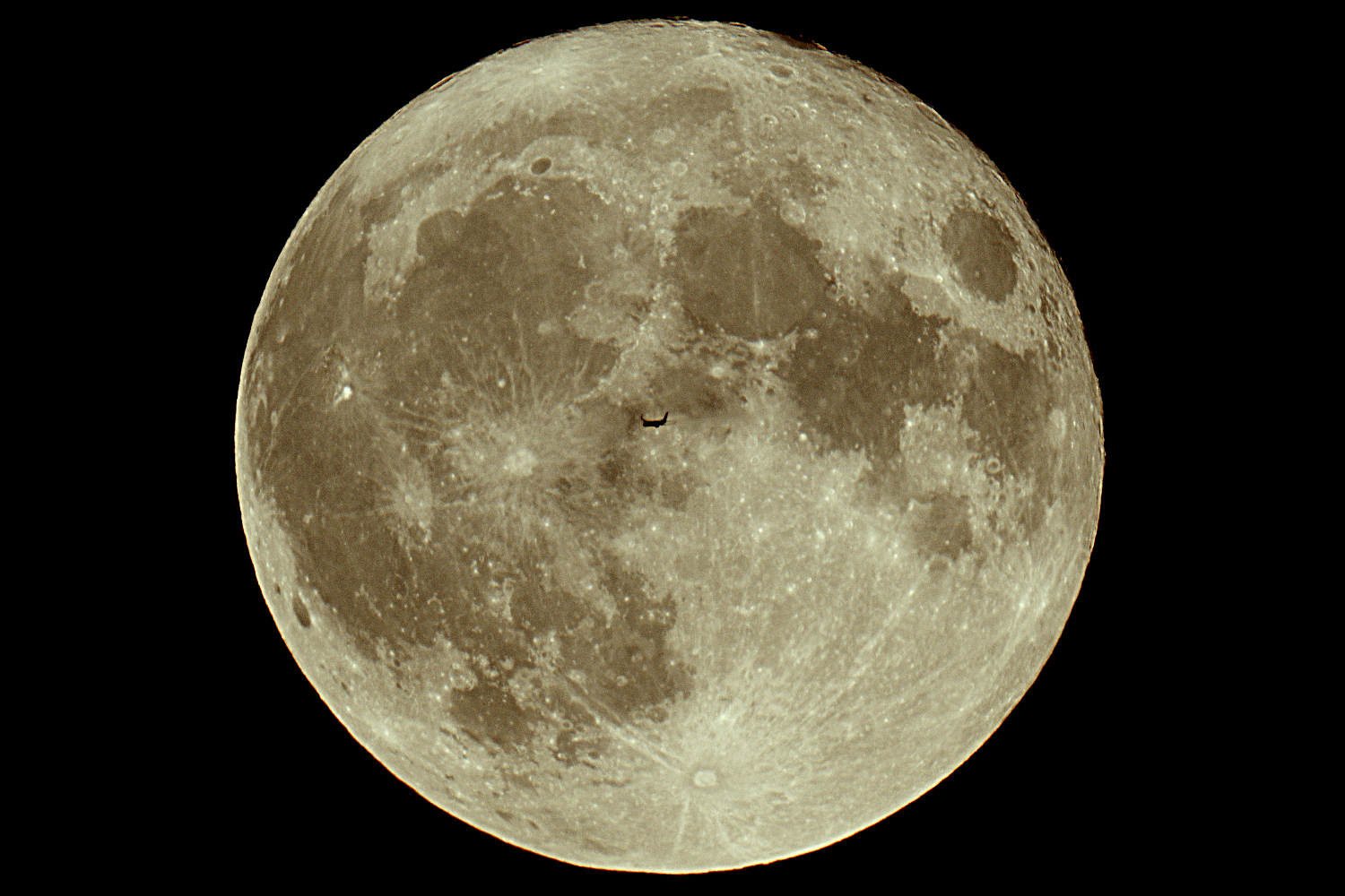 Supermoon and Plane