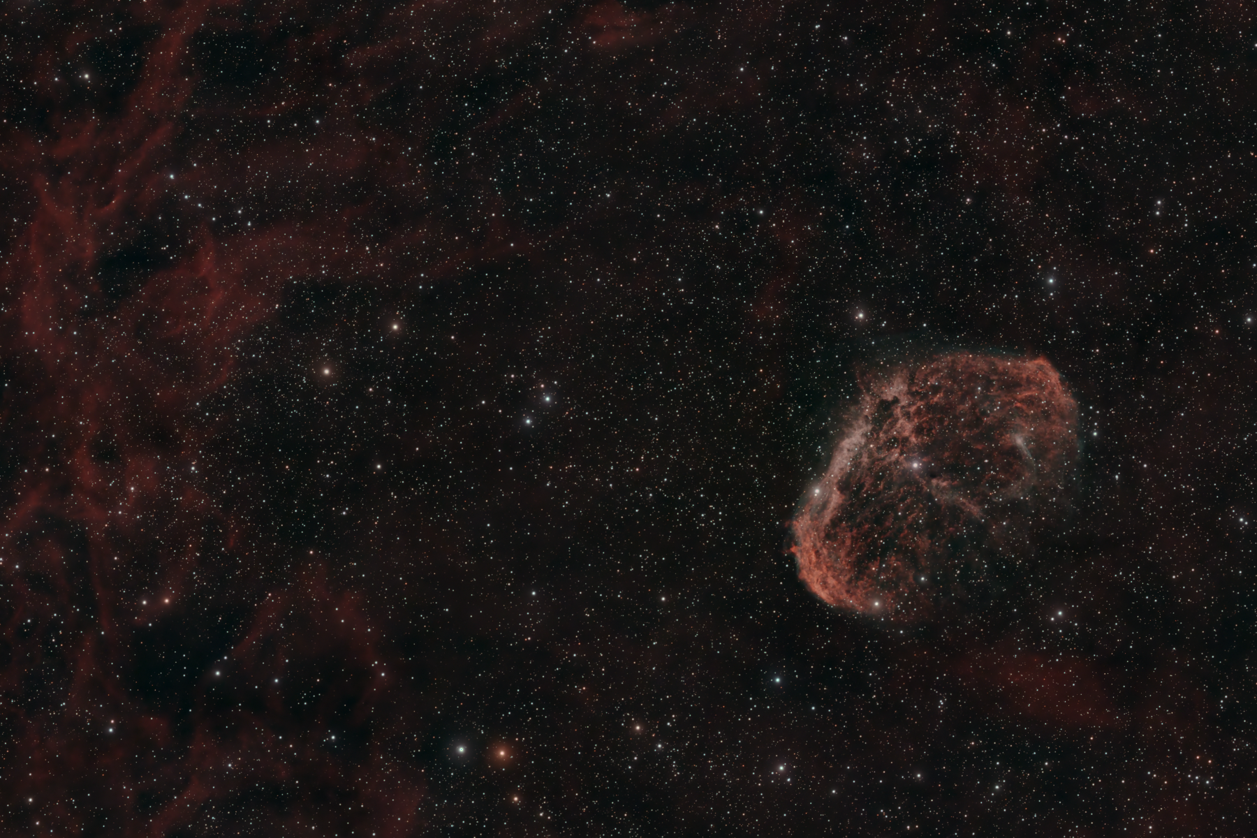 NGC 6888 in Cygnus, the Crescent Nebula