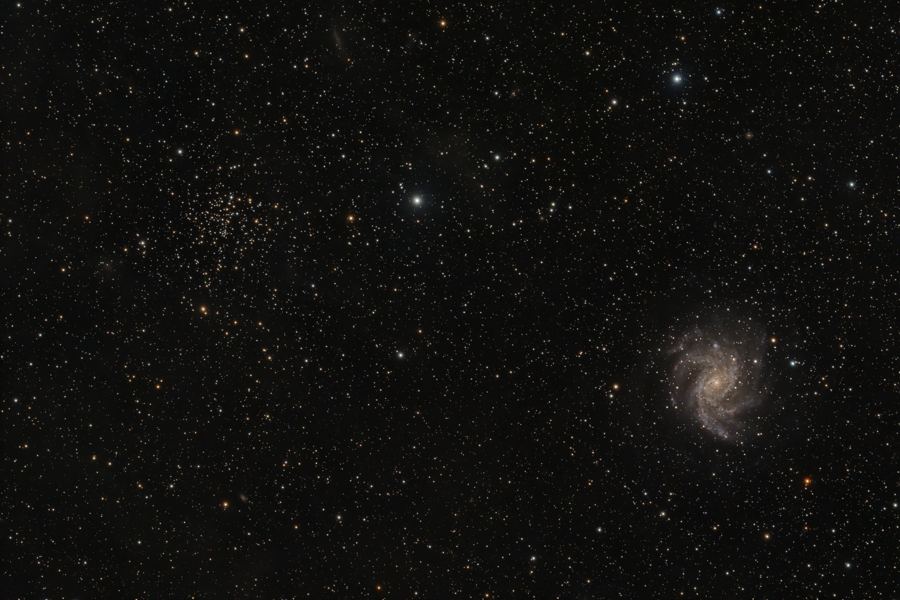 NGC 6939 and NGC 6946 the Fireworks Galaxy