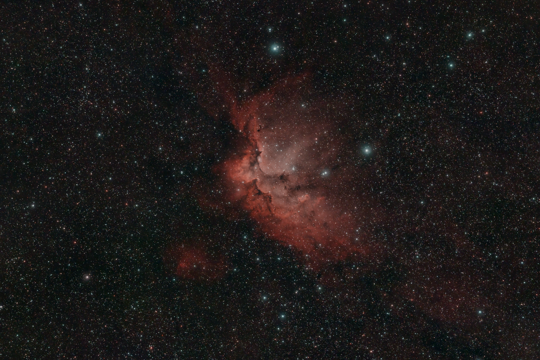 NGC 7380 in Cepheus, the Wizard Nebula